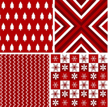 plaid christmas - seamless patterns with fabric texture, christmas fabric texture Stock Photo - Budget Royalty-Free & Subscription, Code: 400-05671391