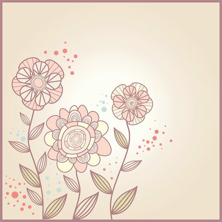 simsearch:400-05673387,k - cute card with flowers Stock Photo - Budget Royalty-Free & Subscription, Code: 400-05671600