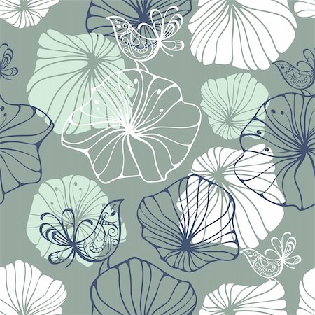 simsearch:400-05671597,k - seamless floral background vector illustration Photographie de stock - Aubaine LD & Abonnement, Code: 400-05671688