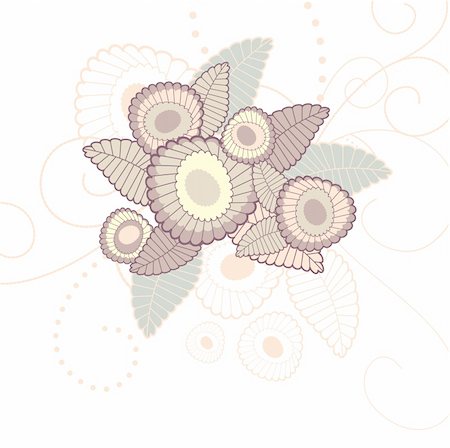 simsearch:400-05671597,k - Cute floral background, vector illustration Photographie de stock - Aubaine LD & Abonnement, Code: 400-05671693