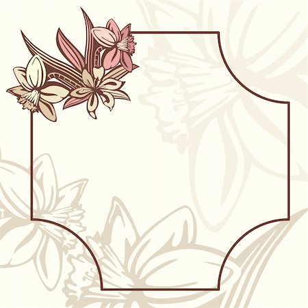 simsearch:400-05671597,k - romantic retro frame with flowers vector illustration Photographie de stock - Aubaine LD & Abonnement, Code: 400-05671755