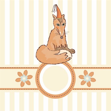 simsearch:400-04690242,k - vector cute baby card with funny fox Stock Photo - Budget Royalty-Free & Subscription, Code: 400-05671762