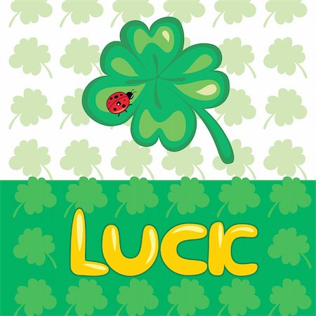 simsearch:400-06569677,k - lucky clover, vector card illustration Stock Photo - Budget Royalty-Free & Subscription, Code: 400-05671835