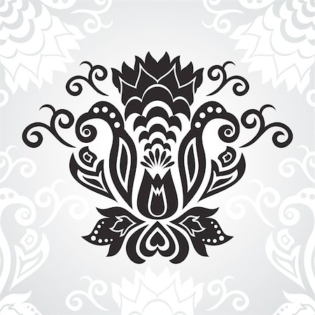 simsearch:400-05235690,k - abstract ornamental floral design vector illustration Stock Photo - Budget Royalty-Free & Subscription, Code: 400-05672106
