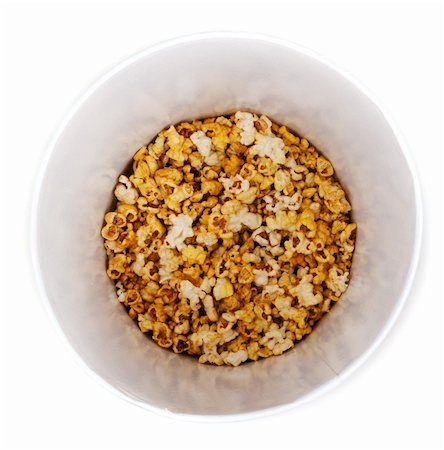 simsearch:400-04913050,k - PopCorn in pail on insulated white background Photographie de stock - Aubaine LD & Abonnement, Code: 400-05672135