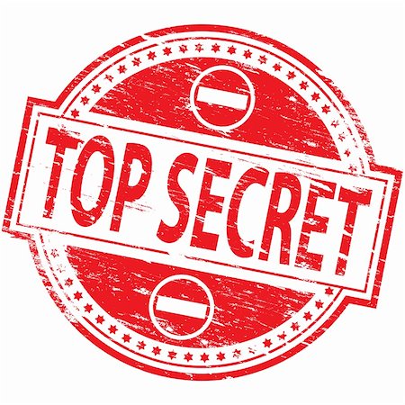 simsearch:400-04598915,k - Rubber stamp illustration showing "TOP SECRET" text. Also available as a Vector in Adobe illustrator EPS format, compressed in a zip file Stock Photo - Budget Royalty-Free & Subscription, Code: 400-05672442