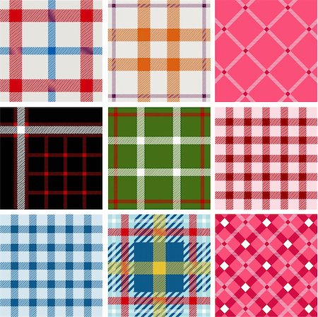 simsearch:400-04844303,k - Set of plaid patterns Stock Photo - Budget Royalty-Free & Subscription, Code: 400-05672515