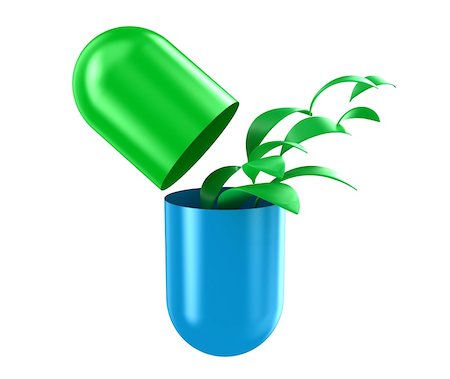 simsearch:400-08697202,k - Illustration of capsule with a green leaves inside Stock Photo - Budget Royalty-Free & Subscription, Code: 400-05672773