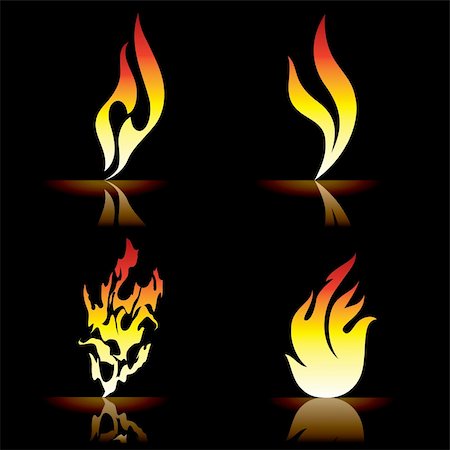 Fire Icons Collection Original Vector Illustration Stock Photo - Budget Royalty-Free & Subscription, Code: 400-05673136