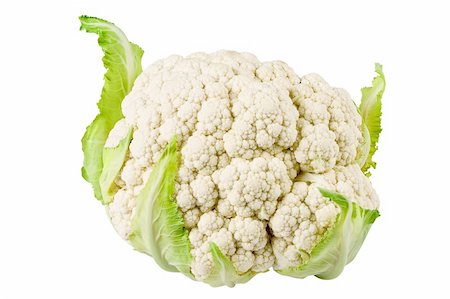 simsearch:400-07822704,k - Fresh cauliflower head, isolated on white background Photographie de stock - Aubaine LD & Abonnement, Code: 400-05673192