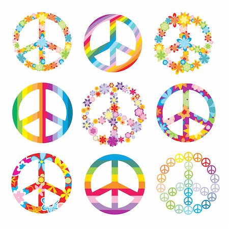 simsearch:400-05671830,k - set of cute peace symbols Foto de stock - Royalty-Free Super Valor e Assinatura, Número: 400-05673306