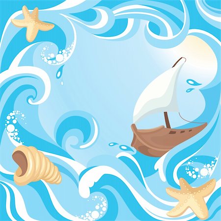 salt border - abstract sea background with free place for your text Stock Photo - Budget Royalty-Free & Subscription, Code: 400-05673492