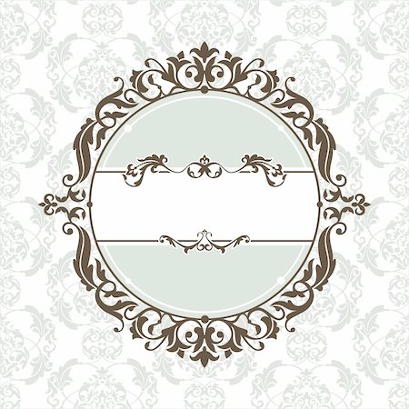 abstract cute decorative vintage frame vector illustration Stock Photo - Budget Royalty-Free & Subscription, Code: 400-05673557