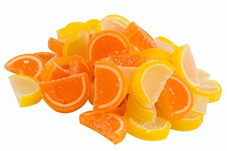 simsearch:400-06135772,k - Group of Fruit Candy isolated on white background Fotografie stock - Microstock e Abbonamento, Codice: 400-05673813