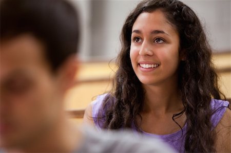 simsearch:400-05684360,k - Student listening during a lecture in a amphitheater Stock Photo - Budget Royalty-Free & Subscription, Code: 400-05684318