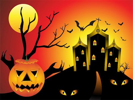 simsearch:400-06084547,k - abstract halloween background vector illustration Stock Photo - Budget Royalty-Free & Subscription, Code: 400-05684706