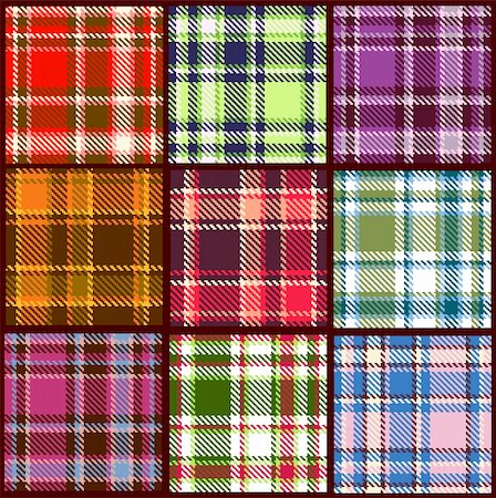 set of seamless checkered vector pattern Stock Photo - Budget Royalty-Free & Subscription, Code: 400-05684953