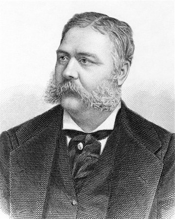 Chester Alan Arthur (1829-1886) on engraving from 1883. 21st President of the United States. Engraved by A.Weger. Stock Photo - Budget Royalty-Free & Subscription, Code: 400-05685010