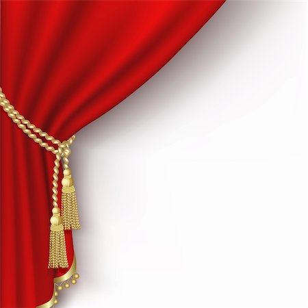 simsearch:400-09154476,k - Red curtain on the  white background. Clipping Mask. Mesh. Stock Photo - Budget Royalty-Free & Subscription, Code: 400-05685068