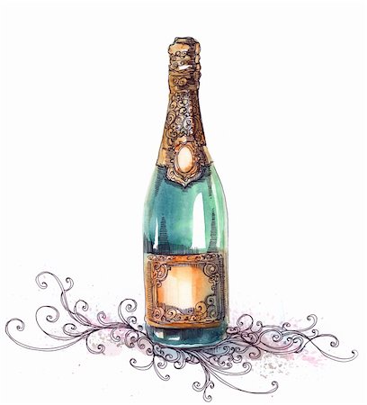 pic of drinking celebration for new year - holiday champagne (series C) Stock Photo - Budget Royalty-Free & Subscription, Code: 400-05685476