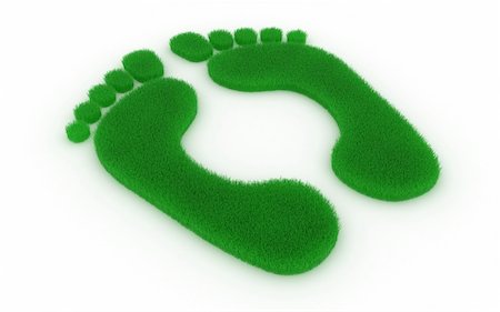simsearch:400-06200030,k - Print of feet in the form of a grass on a white background Stock Photo - Budget Royalty-Free & Subscription, Code: 400-05685530
