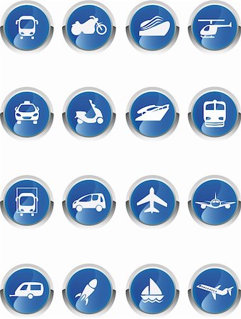 Blue Transport Icon Photographie de stock - Aubaine LD & Abonnement, Code: 400-05685750