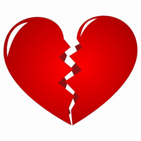 Broken heart - symbol of lovelorn Stock Photo - Budget Royalty-Free & Subscription, Code: 400-05685827