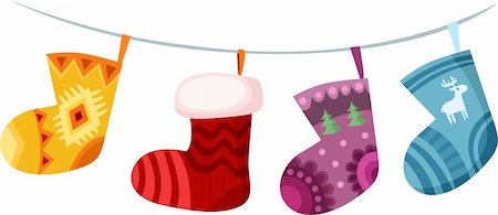 vector illustration of a christmas stocking Stock Photo - Budget Royalty-Free & Subscription, Code: 400-05685977