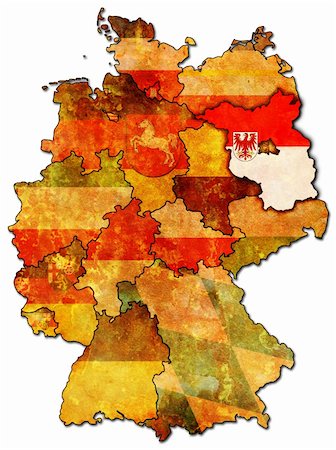 Brandenburg on old administration map of german provinces (states) with clipping path Foto de stock - Super Valor sin royalties y Suscripción, Código: 400-05686532