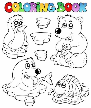 simsearch:400-06749067,k - Coloring book winter topic 1 - vector illustration. Photographie de stock - Aubaine LD & Abonnement, Code: 400-05686864