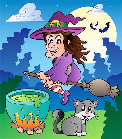 simsearch:400-04236811,k - Halloween character scene 2 - vector illustration. Photographie de stock - Aubaine LD & Abonnement, Code: 400-05686875