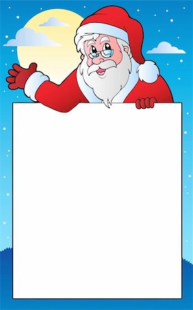 simsearch:400-05739196,k - Frame with Santa Claus theme 1 - vector illustration. Foto de stock - Royalty-Free Super Valor e Assinatura, Número: 400-05686870