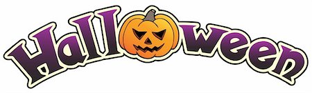simsearch:400-04240953,k - Halloween sign with big pumpkin - vector illustration. Foto de stock - Super Valor sin royalties y Suscripción, Código: 400-05686880