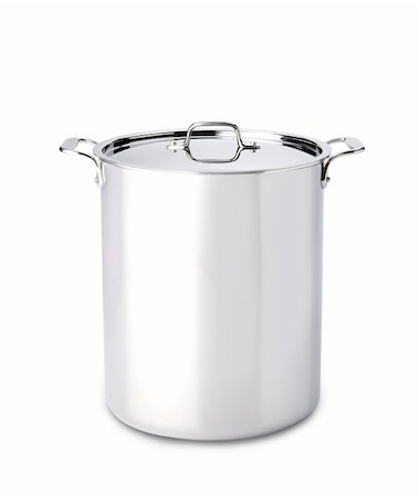 stainless steel pot - big pan Stock Photo - Budget Royalty-Free & Subscription, Code: 400-05687228