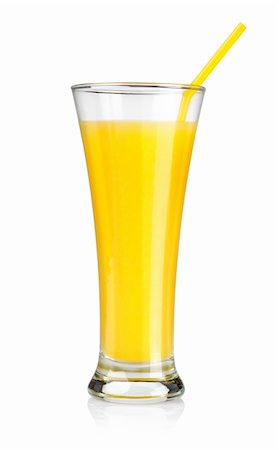 simsearch:659-01853658,k - Orange juice in a glass isolated on white background. Clipping path Stock Photo - Budget Royalty-Free & Subscription, Code: 400-05687323