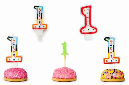 Birthday candles isolated on the white Stock Photo - Budget Royalty-Free & Subscription, Code: 400-05687528
