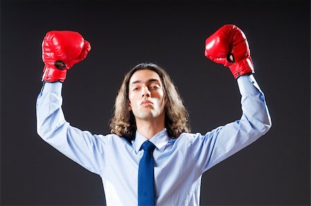 simsearch:400-05218807,k - Businessman with boxing gloves Foto de stock - Royalty-Free Super Valor e Assinatura, Número: 400-05687661