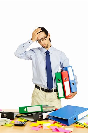 simsearch:400-05687698,k - Businessman frustrated in the office Stock Photo - Budget Royalty-Free & Subscription, Code: 400-05687694