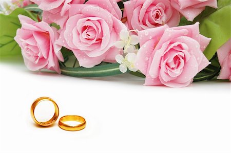 simsearch:400-04986179,k - Wedding concept with roses and rings Stock Photo - Budget Royalty-Free & Subscription, Code: 400-05687700