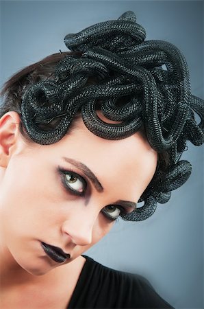 simsearch:400-07831470,k - Woman depicting the concept og Evil (Medusa Gorgon) Stock Photo - Budget Royalty-Free & Subscription, Code: 400-05687735