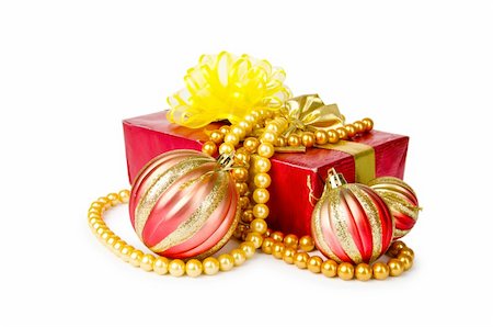 simsearch:400-05359450,k - Christmas decoration on white background Stock Photo - Budget Royalty-Free & Subscription, Code: 400-05687739