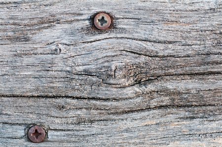 photohomepage (artist) - Weathered wood and rusty bolts Photographie de stock - Aubaine LD & Abonnement, Code: 400-05687978