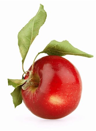 simsearch:400-04228839,k - Single red apple isolated on white background Photographie de stock - Aubaine LD & Abonnement, Code: 400-05687986