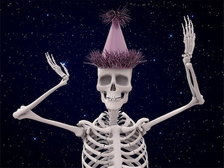 simsearch:600-03017684,k - party skeleton dancing under the stars Stock Photo - Budget Royalty-Free & Subscription, Code: 400-05688066