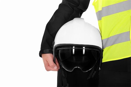 simsearch:400-06392786,k - A picture of a firefighter and his helmet against white background Fotografie stock - Microstock e Abbonamento, Codice: 400-05688515