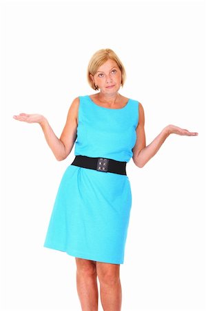 simsearch:693-06668015,k - A picture of an attractive mature woman trying to make a decission over white background Photographie de stock - Aubaine LD & Abonnement, Code: 400-05688554