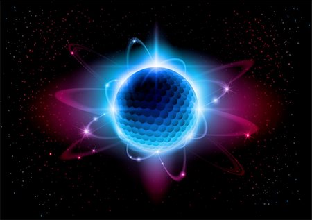 The central nucleus are surrounded by a cloud of negatively charged electrons. Photographie de stock - Aubaine LD & Abonnement, Code: 400-05680082