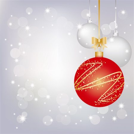 simsearch:400-07839998,k - Christmas greeting card on sparkling silver background Stock Photo - Budget Royalty-Free & Subscription, Code: 400-05680215