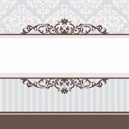 decorative border wedding - abstract cute decorative vintage frame vector illustration Stock Photo - Budget Royalty-Free & Subscription, Code: 400-05680265