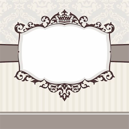 abstract cute decorative vintage frame vector illustration Stock Photo - Budget Royalty-Free & Subscription, Code: 400-05680268
